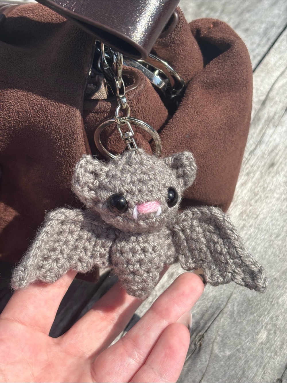 Handmade Crochet Bat Keychains (Acrylic Yarn) Choose Your Color!!